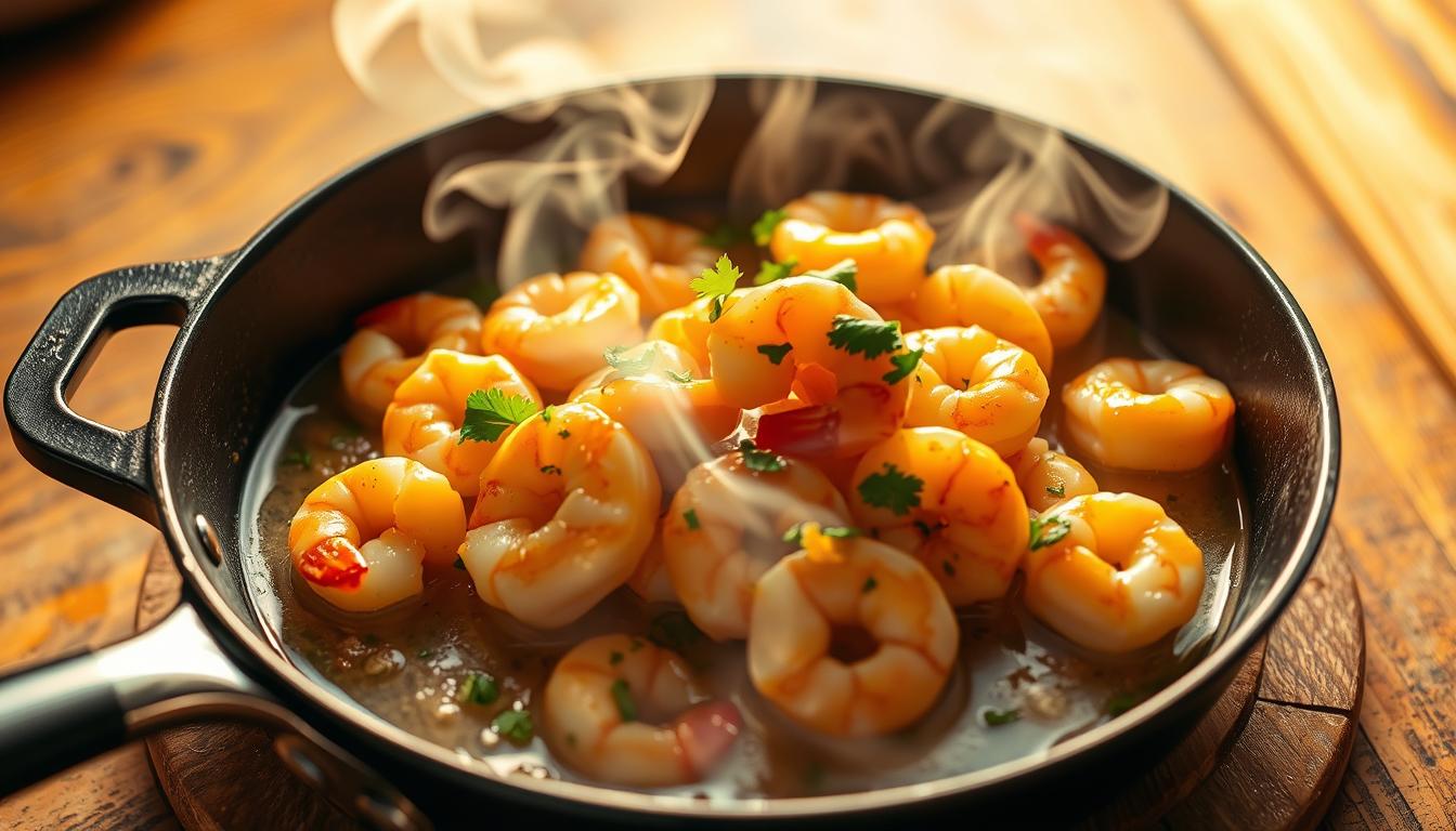Garlic Butter Shrimp Skillet